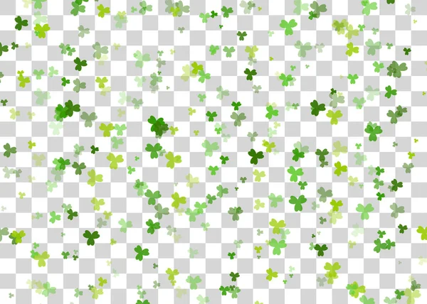 Fond de trèfle vert vecteur transparent — Image vectorielle
