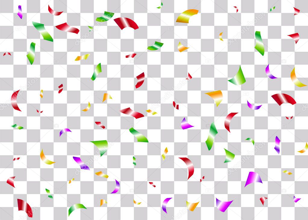 Confetti foil transparent background