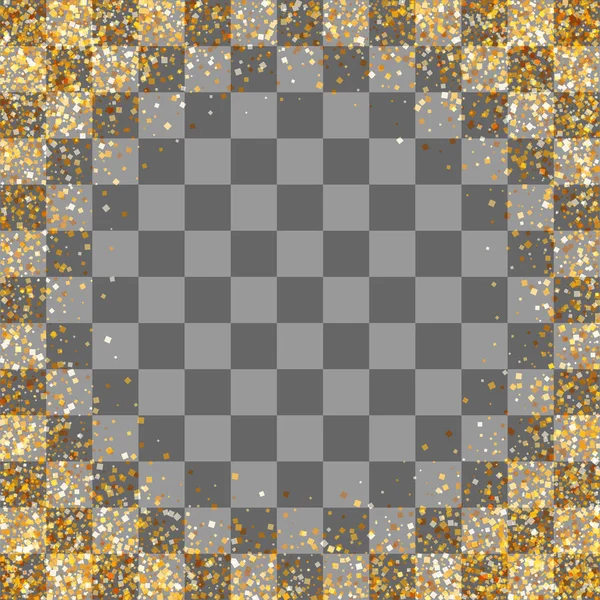Confettis de chute aléatoire chatoyant doré — Image vectorielle