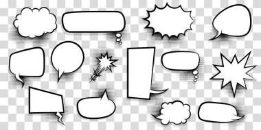 Büyük boş konuşma balonu komik metin ayarla