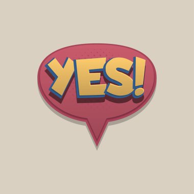 Çizgi roman metin balonu pop sanat tasarımı