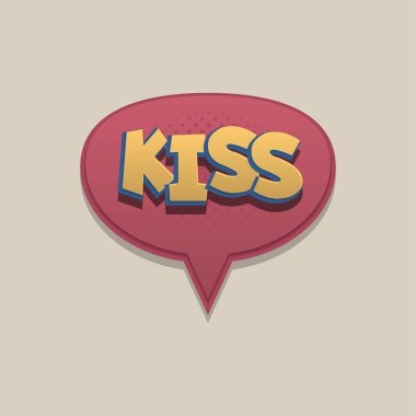 Çizgi roman metin balonu pop sanat tasarımı