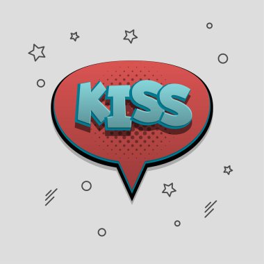 Çizgi roman metin balonu pop sanat tasarımı