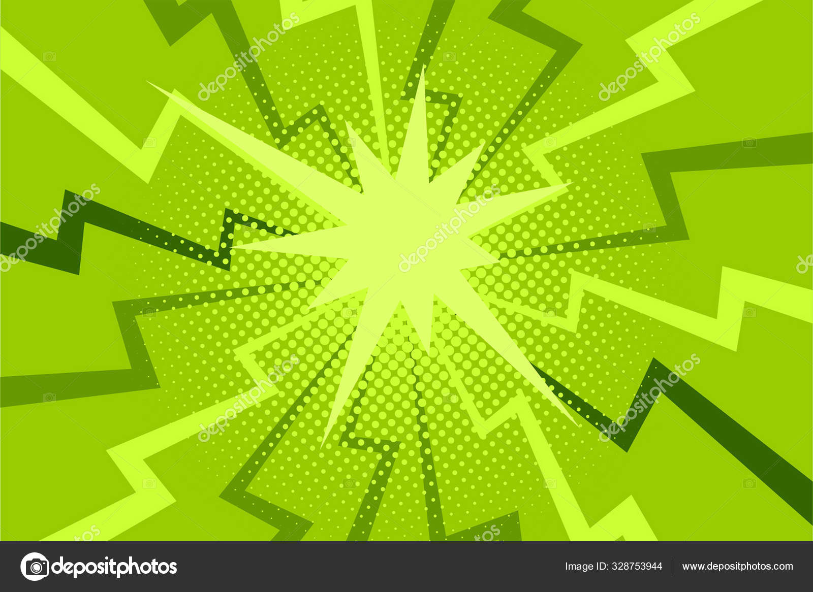 Comic green sunbeam background retro pop art style cartoon Stock Vector  Image by ©Infostocker #328753944