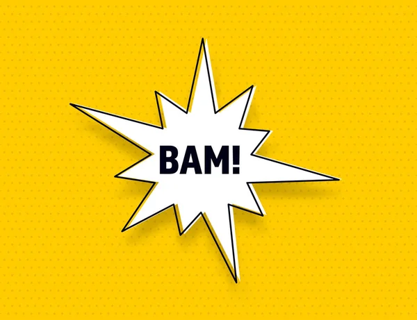 Bam speech bubble banner pop art memphis style — 图库矢量图片