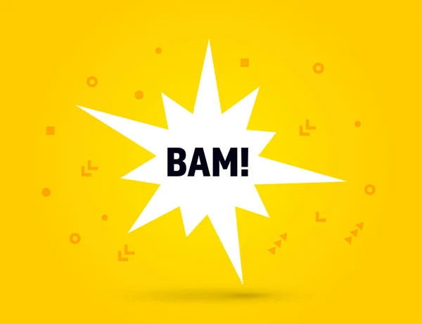 Bam speech bubble banner pop art memphis style — стоковый вектор