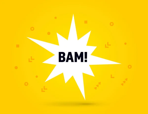 Bam speech bubble banner pop art memphis style — 图库矢量图片