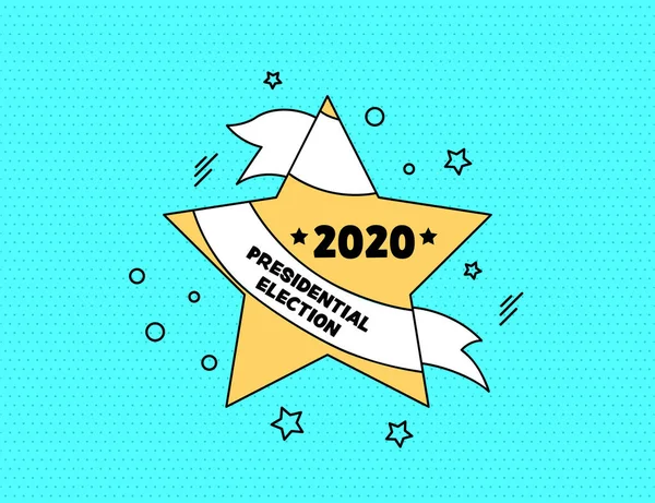 Vota 2020 memphis style banner pop art design — Archivo Imágenes Vectoriales