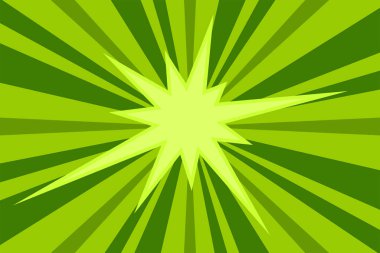 Çizgi roman yeşil güneş ışığı arka plan retro pop sanat tarzı çizgi film