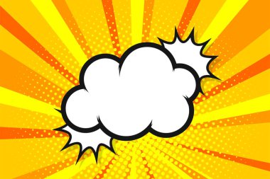 Çizgi roman boş konuşma balonu afişi pop sanatı