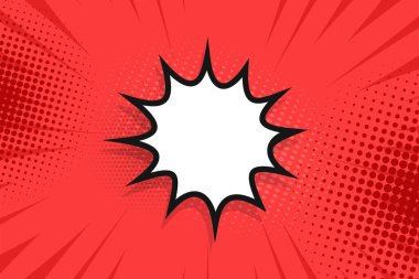 Çizgi roman boş konuşma balonu afişi pop sanatı