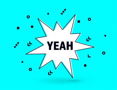 Evet, konuşma balonu afişi pop sanat mphis tarzı.