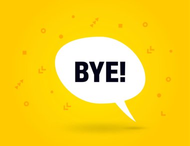 Hoşça kal konuşma balonu afişi pop sanat mphis tarzı