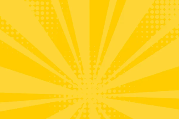 Comic gelb Sonnenstrahl Hintergrund Retro Pop Art Stil Cartoon lizenzfreie Stockillustrationen