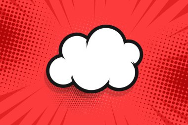 Çizgi roman boş konuşma balonu afişi pop sanatı