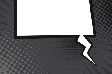 Çizgi roman boş konuşma balonu afişi pop sanatı