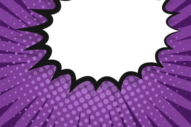 Çizgi roman boş konuşma balonu afişi pop sanatı