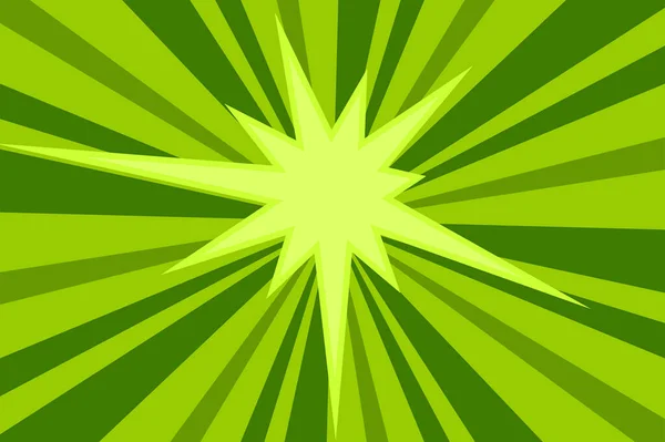 Cómic verde sunbeam fondo retro arte pop estilo de dibujos animados Vector de stock