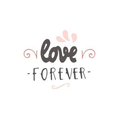 handdrawn vektör yazı seviyorum