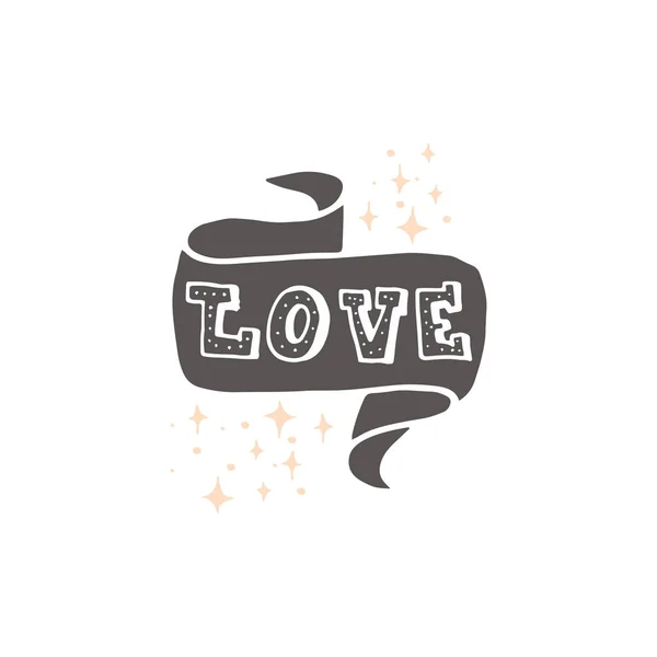 Handdrawn vector love lettering — Stock Vector