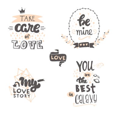 vektör handdrawn yazı aşk hakkında