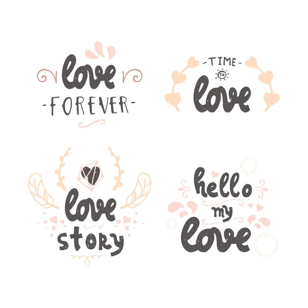 Handdrawn vector love lettering — Stock Vector