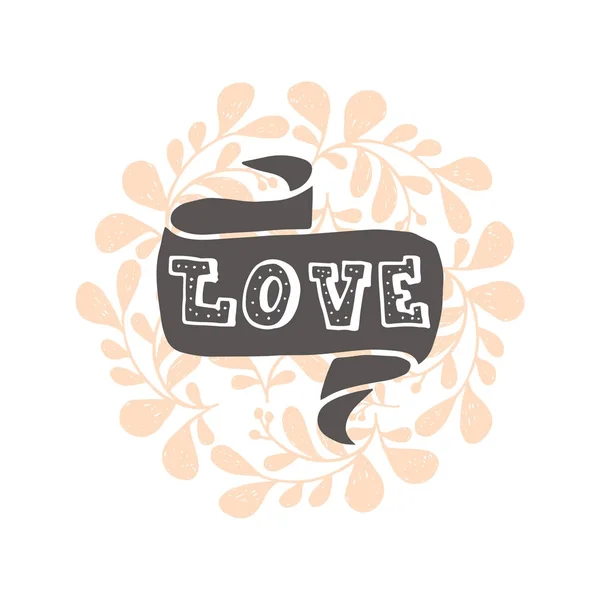 Handdrawn vector love lettering — Stock Vector