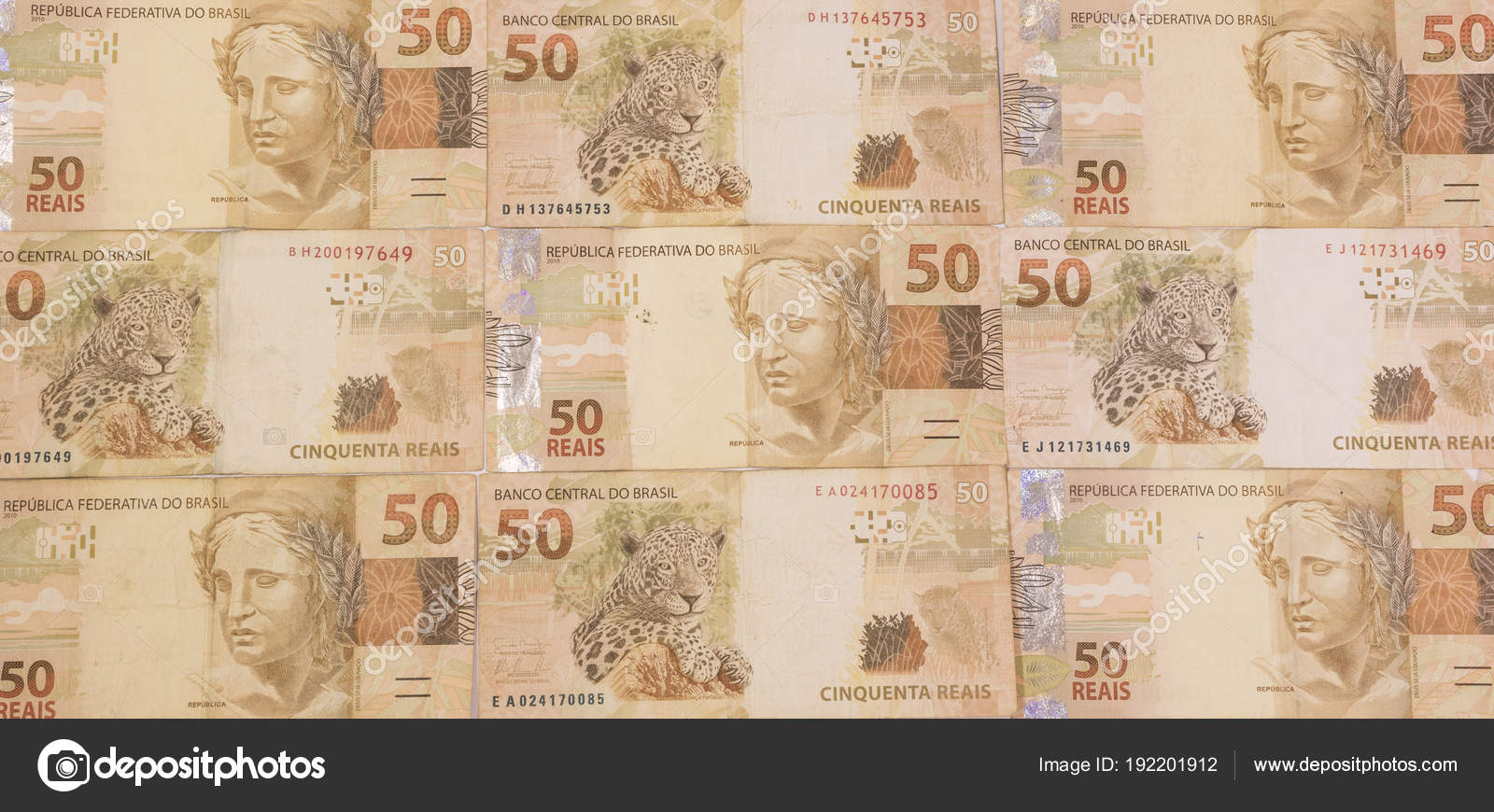 ブラジルのお金の背景 手形が本物と呼ばれます ブラジルの経済 — ストック編集用写真©aln2311#192201912