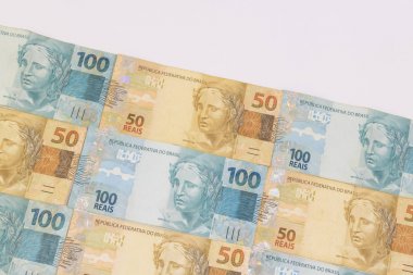 Boş alan Brezilyalı parayla. Gerçek, farklı v faturalar olarak adlandırılan