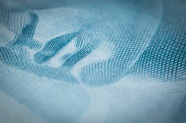 Super makro closeup Brezilya para 100 bill on