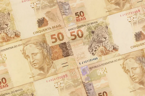 Brezilya para arka plan. Faturalar gerçek olarak adlandırılan. Brezilya ekonomisi