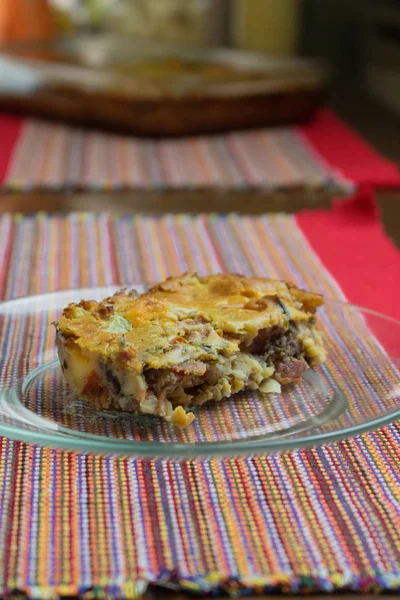 Taart met kaas en zwarte olijf, beroemde vakantie taart in Brazilië — Stockfoto