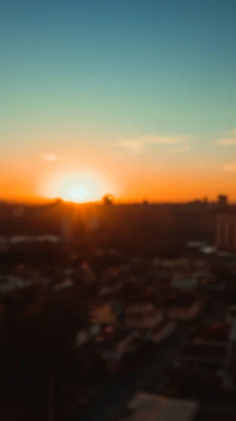 夕日ぼかし市の背景 — ストック写真