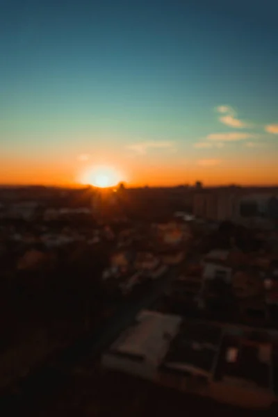 Sunset Bokeh Θόλωμα Φόντο Της Πόλης — Φωτογραφία Αρχείου