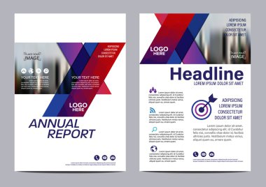Mor broşür düzeni tasarım şablonu. Yıllık rapor el ilanı broşür kapak sunu Modern arka plan. A4 boyutunda illüstrasyon vektör