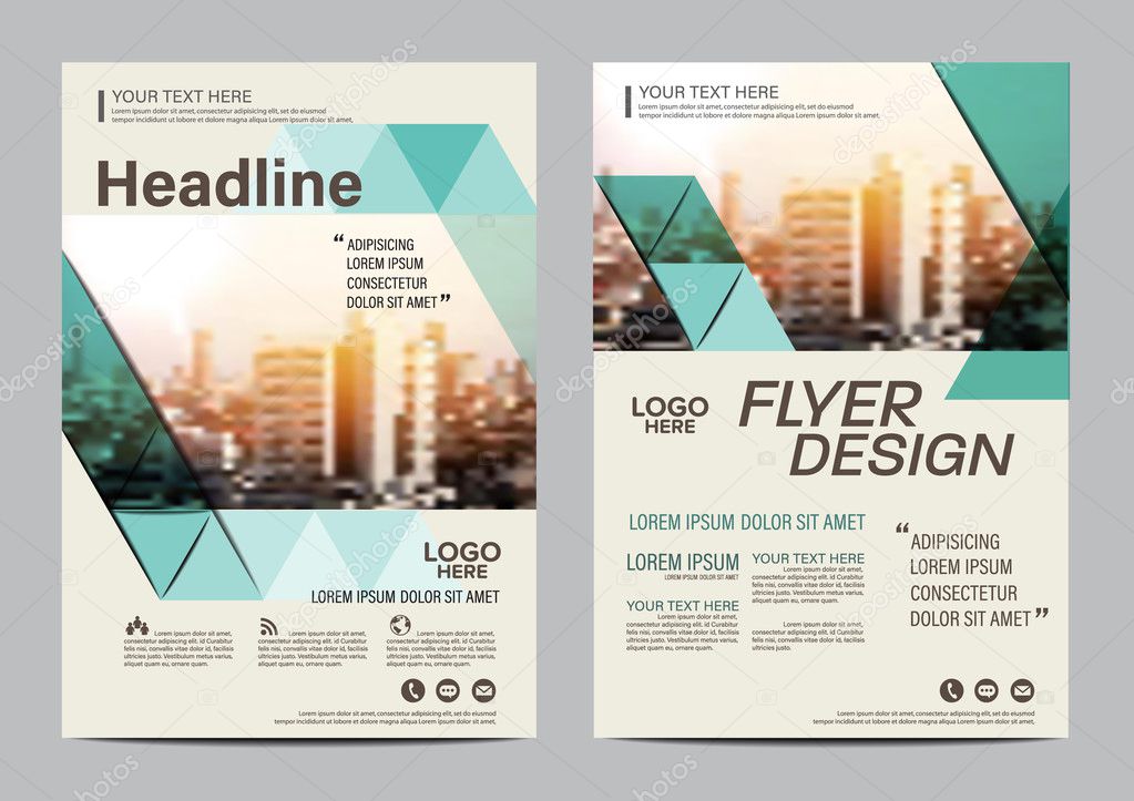 Green Brochure Layout design template. Annual Report Flyer Leaflet cover Presentation Modern background. illustration vector in A4 size