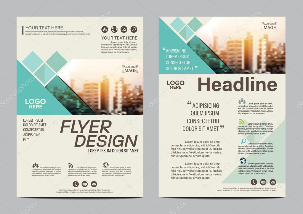 Green Brochure Layout Design Template Annual Report Flyer Leaflet Cover Presentation Modern Background Illustration Vector In Size Stock Vector C Outsunan
