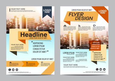 Modern Düz Broşür Düzeni tasarım şablonu. Yıllık Rapor El İlanı Broşürü sunumu modern arka plan kapağı. A4 boyutunda illüstrasyon vektörü