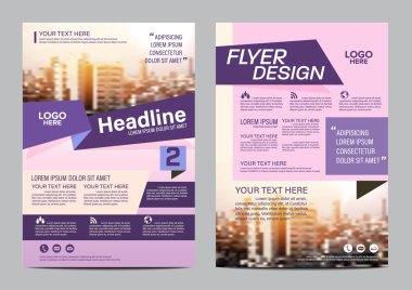 Modern Düz Broşür Düzeni tasarım şablonu. Yıllık Rapor El İlanı Broşürü sunumu modern arka plan kapağı. A4 boyutunda illüstrasyon vektörü