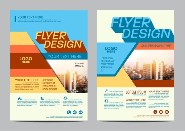 Modern Flat Brochure Layout design template. Annual Report Flyer Leaflet cover Presentation Modern background. illustration vector in A4 size — Stock Vector