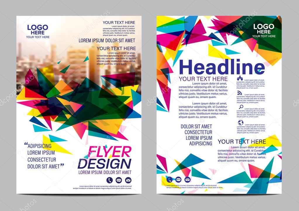 Modern colorful Brochure Layout design template. Annual Report Flyer Leaflet cover Presentation Modern background. illustration vector in A4 size