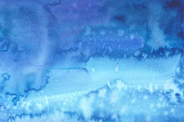Голубой акварели текстуры с темными и светлыми оттенками — стоковое фото