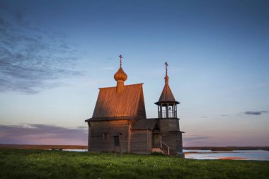 Arhangelsk oblast, bir köy Vershinino, Aziz Nikolaos Şapel. Kenozero Milli Parkı