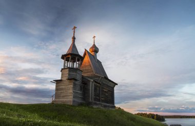 Arhangelsk oblast, bir köy Vershinino, Aziz Nikolaos Şapel. Kenozero Milli Parkı