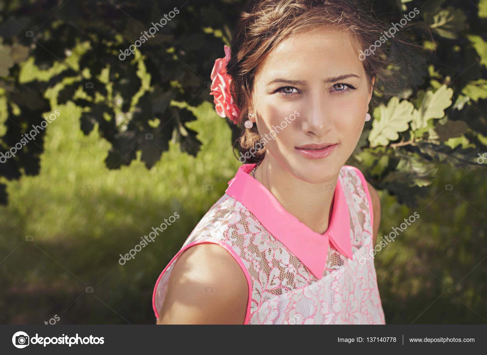 Beautiful Russian Girl In The Village Romantic And Tender Way Stock Photo Image By C Angel Nt