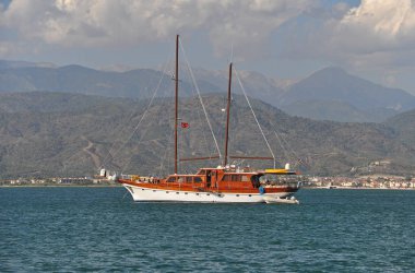 Bir arka plan Dağları'nın büyük bir gemide