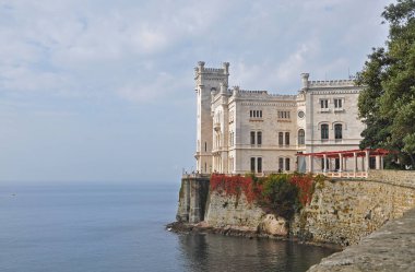 Castello di Miramare, castle in Italy clipart