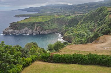 Sao Miguel Island ve okyanus manzarası