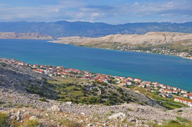 Resort kasaba, Pag Hırvatistan'dan kuş uçuş yüksekliği