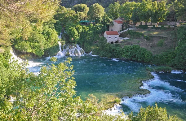 Cachoeiras no Parque Nacional Krka na Croácia — Fotografia de Stock